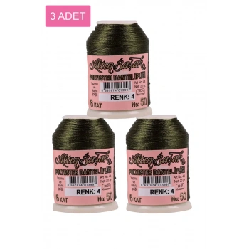 3 Adet Altınbaşak Oya ve Dantel İpi 20 gr - Biçomi - No: 004