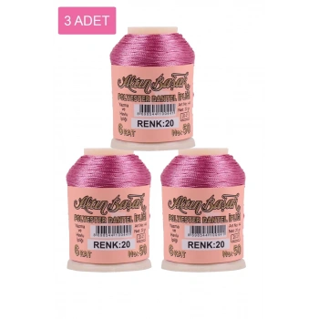 3 Adet Altınbaşak Oya ve Dantel İpi 20 gr - Biçomi - No: 020