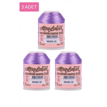 3 Adet Altınbaşak Oya ve Dantel İpi 20 gr - Biçomi - No: 035