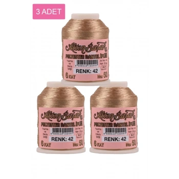 3 Adet Altınbaşak Oya ve Dantel İpi 20 gr - Biçomi - No: 042