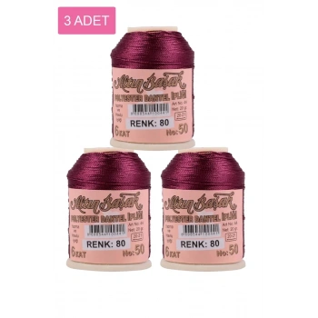 3 Adet Altınbaşak Oya ve Dantel İpi 20 gr - Biçomi - No: 080