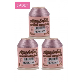 3 Adet Altınbaşak Oya ve Dantel İpi 20 gr - Biçomi - No: 103