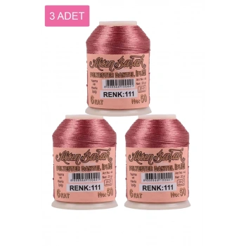 3 Adet Altınbaşak Oya ve Dantel İpi 20 gr - Biçomi - No: 111