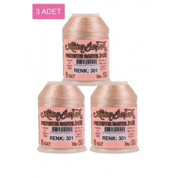 3 Adet Altınbaşak Oya ve Dantel İpi 20 gr - Biçomi - No: 301
