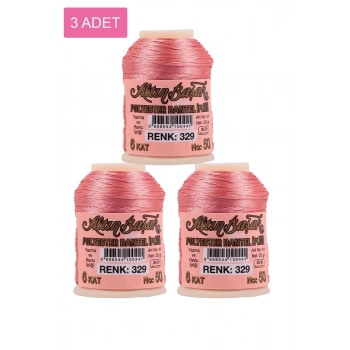 3 Adet Altınbaşak Oya ve Dantel İpi 20 gr - Biçomi - No: 329