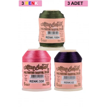 3 Adet Altınbaşak Oya ve Dantel İpi 20 gr - Biçomi - No: 338 - 062 - 1004