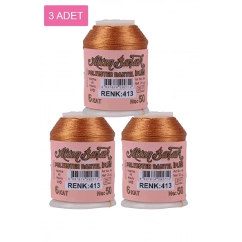3 Adet Altınbaşak Oya ve Dantel İpi 20 gr - Biçomi - No: 413