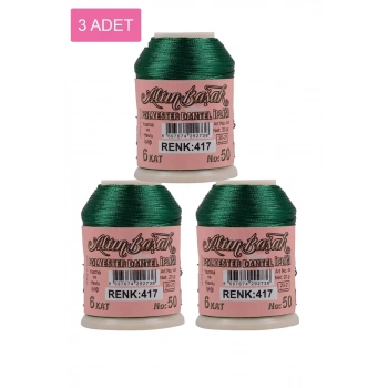 3 Adet Altınbaşak Oya ve Dantel İpi 20 gr - Biçomi - No: 417