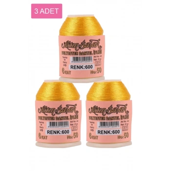 3 Adet Altınbaşak Oya ve Dantel İpi 20 gr - Biçomi - No: 600