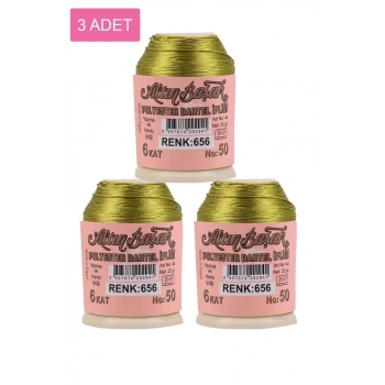 3 Adet Altınbaşak Oya ve Dantel İpi 20 gr - Biçomi - No: 656