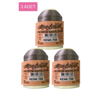 3 Adet Altınbaşak Oya ve Dantel İpi 20 gr - Biçomi - No: 769