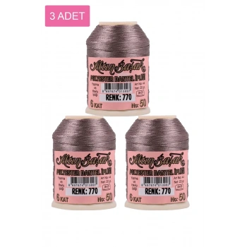 3 Adet Altınbaşak Oya ve Dantel İpi 20 gr - Biçomi - No: 770