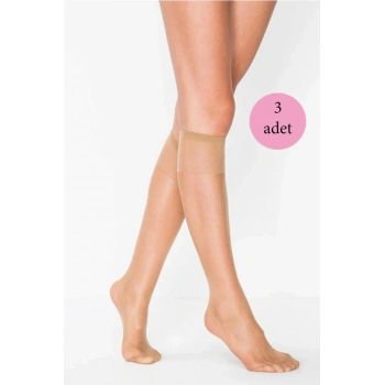 3 Adet Süper Ince 15 den Mat Pantolon Çorabı Bronz