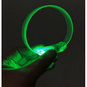 3 Modlu Pilli Led Işıklı Esnek Parti Bilekliği Yeşil