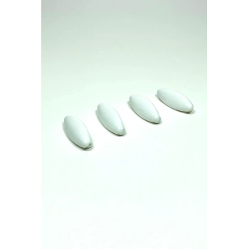 4 Adet Plastik Çengelli Eşarp Ve Şal İğnesi Beyaz 4 cm