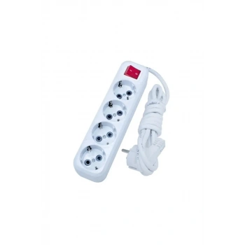 4 Lü 2 Mt Anahtarlı Grup Priz Biçomi-AST-A402