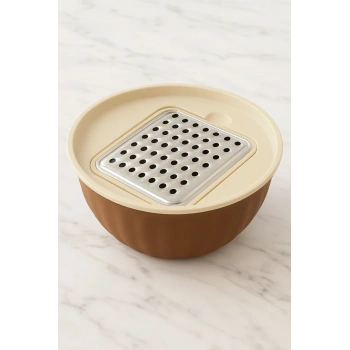 4 Parça Rendeli Karıştırma ve Saklama Kabı 2,5 Litre