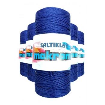 5 Adet Polyester Makrome İpi 370 Lacivert 100 gr
