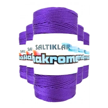 5 Adet Polyester Makrome İpi 4250 Mor 100 gr