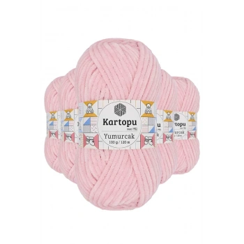 5 Adet Yumurcak Kadife El Örgü İpi Bebe Pembe K768