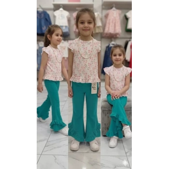 6-7-8 Yaş Kolyeli Full Likra Çocuk Takımı