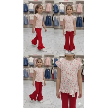 6-7-8 Yaş Kolyeli Full Likra Çocuk Takımı