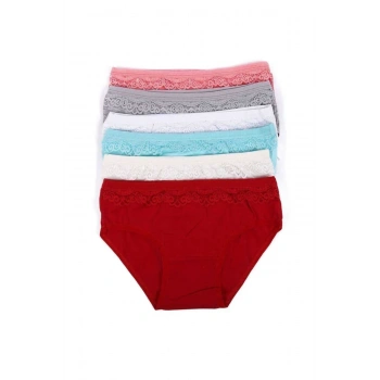 6 adet Kız Çocuk Dantelli Kız Bikini 408