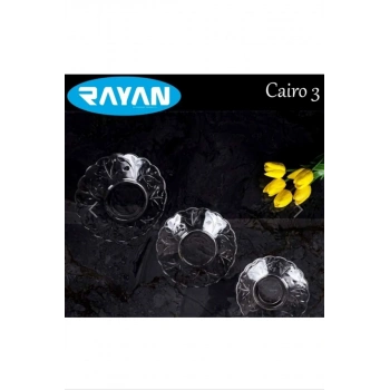 6lı Cam Tabak Güneş Yıldız Gül 3 Model Biçomi-G-405