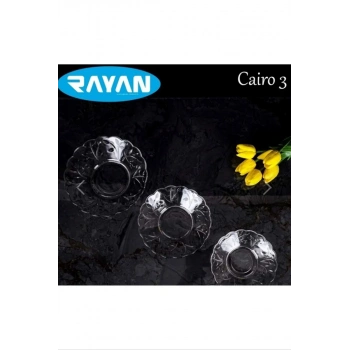6lı Cam Tabak Güneş Yıldız Gül 3 Model Biçomi-G-405