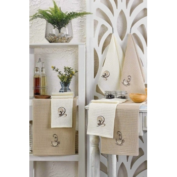 6 Parça Mutfak Kurulama Bezi 30 X 50 Cm Coffe