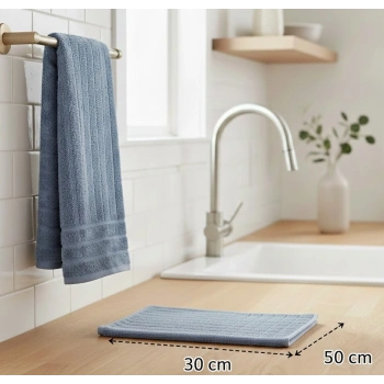 6lı Buklet Dokulu Mutfak ve El Havlusu Seti 30x50 cm Azra