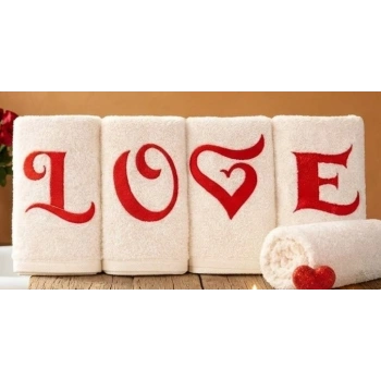 Bicomi 4’lü Mutfak Havlusu Seti - %100 Pamuk Nakışlı El Havlusu 30x50 cm