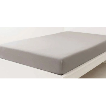 Kaymayan, Kırışmayan, Terletmeyen Konfor: Premium Gri Penye Çift Kişilik Çarşaf