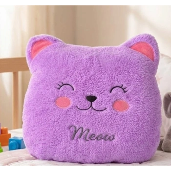 Meav Yumuşak Dokulu Antialerjik Uyku Arkadaşı & Dekoratif Kedi Yastık