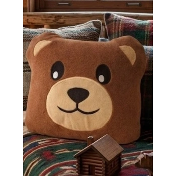 Uyku Arkadaşım: Ayıcık Figürlü Yumuşak Çocuk Odası Dekor Destek Yastığı