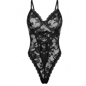 Bicomi Midnight Lace: Vücut Hatlarını Şekillendiren İp Detaylı Fantezi Body