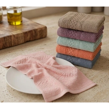 Bicomi Begüm Serisi: %100 Saf Pamuk, Ultra Emici 6’lı Mutfak ve Kurulama Havlusu Seti