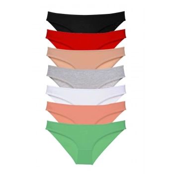 7 adet Süper Eko Set Likralı Kadın Slip Külot Set 1