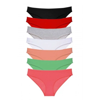 7 adet Süper Eko Set Likralı Kadın Slip Külot Set 6