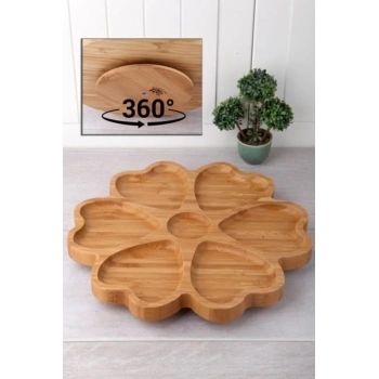 7 Bölmeli Dönerli Bambu Sunum Biçomi-BLS KDS3030