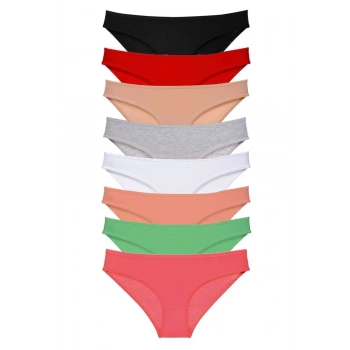 8 adet Süper Eko Set Likralı Kadın Slip Külot Set 1