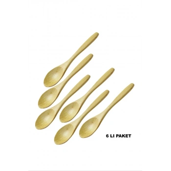 Ağaç Doğal 6lı Mama Kaşık BLS-01-6B