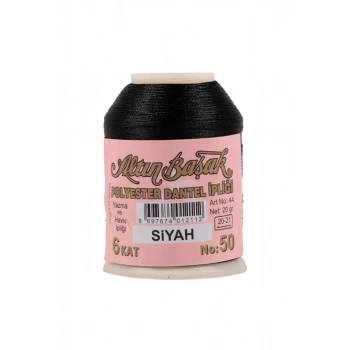 Altınbaşak Oya ve Dantel İpi 20 gr - Biçomi - No: SİYAH