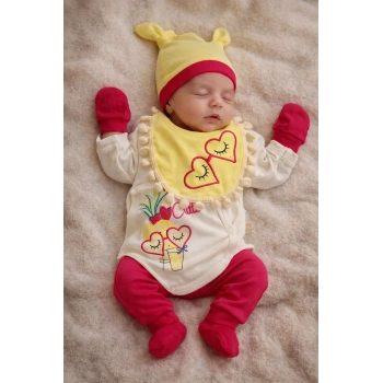 Ananaslı Kalpli 5 Parça Hastane Çıkış Seti