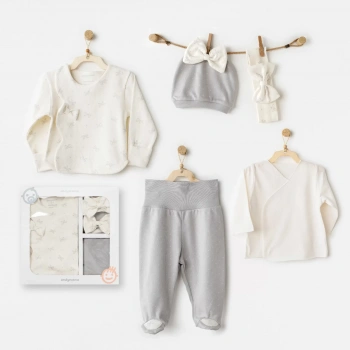 Baby Bow Bliss 5li Hastane Çıkışı Ekru