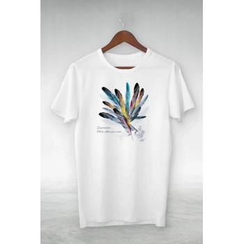 Baskılı Oversize T-Shirt - Beyaz -