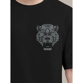 Baskılı Oversize T-shirt - Siyah -