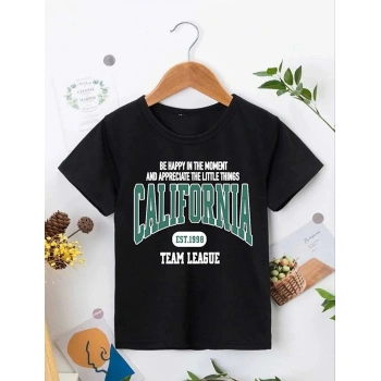 Baskılı T-Shirt - Siyah -