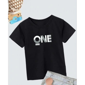 Baskılı T-Shirt - Siyah -