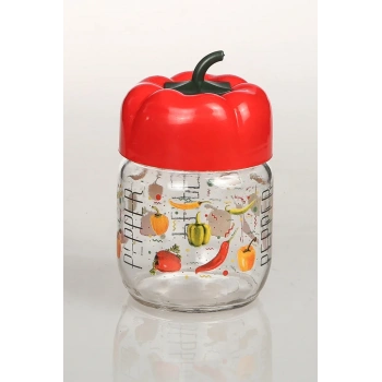 Biber Desenli Kavanoz 1000 Cc Biçomi-BD1000